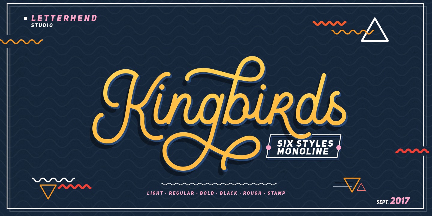 Пример шрифта Kingbirds